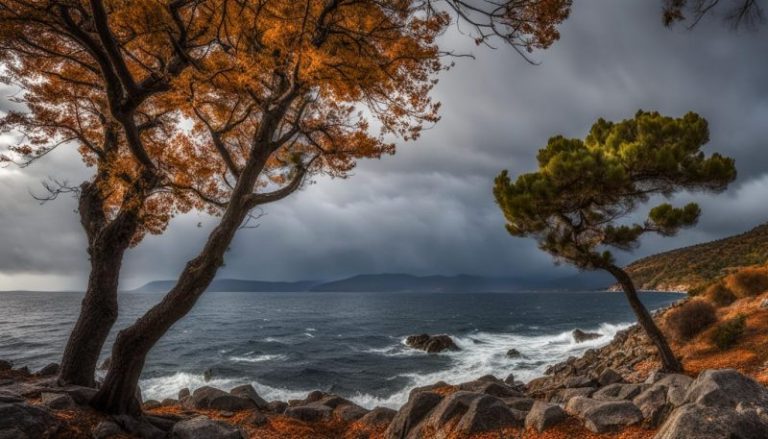 Grecja Lesbos pogoda listopad